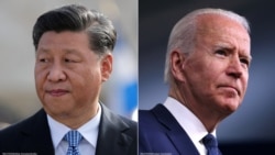 中国领导人习近平（左），美国总统拜登