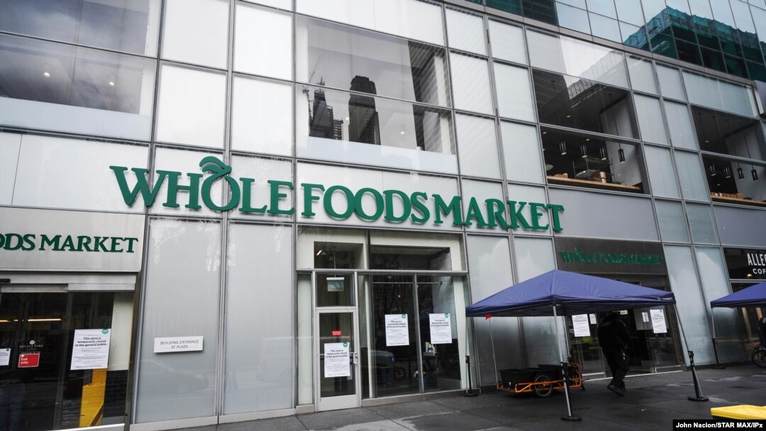 A view of Whole Foods in New York City USA during Coronavirus pandemic on May 1, 2020.