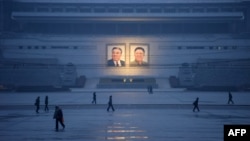 지난달 3일 평양 김일성 광장.