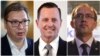 Stillshot, president of Serbia Aleksandar Vucic, ambassador Richard Grenell, Kosovo prime minister Avdullah Hoti
