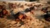 Palestinian cadets demonstrate their skills at a police college run by the Hamas-led interior ministry, in Khan Younis in the southern Gaza Strip.