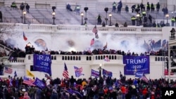 Una vista del asalto al Capitolio de Estados Unidos en Washington, D.C. por simpatizantes del presidente Donald Trump el 6 de enero de 2021.