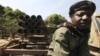 A soldier from the Chadian contingent of the Central African Multinational Force looks on in Damara, about 75 km north of Bangui, January 2, 2013.