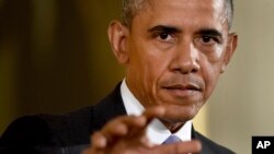 AQSh rahbari Barak Obama Oq uyda o'tgan matbuot anjumanida, 15-iyul, 2015-yil.