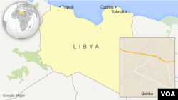 Peta wilayah Qubba, Libya, yang terkena serangan pemboman mobil (20/2). Militan Isis di Libya mengklaim bertanggungjawab atas serangan itu.