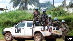 Des casques bleus pendant une opération dans la région de Beni en RDC en octobre 2014. 