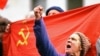 A pro-Soviet hardliner demonstrating in Moscow, Sept. 24, 1993.