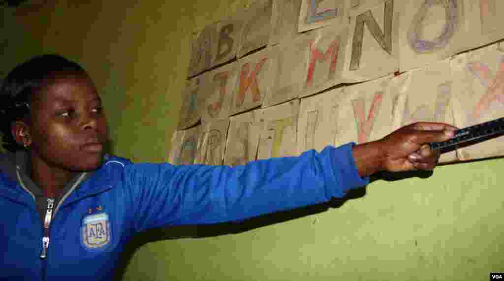 At the home residents are taught very basic education (VOA/Taylor)