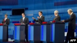 Respublikachi da'vogarlar teledebatda qatnashmoqda, Murtl Bich, Janubiy Karolina, 16-yanvar, 2012-yil