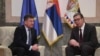 Miroslav Lajčak, specijalni izaslanik Evropske unije za dijalog Beograda i Prištine, i izabranim predsednik Srbije Aleksandar Vučić (Foto: Foto:Twitter/@MiroslavLajcak)
