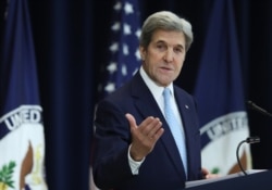 FILE - Secretary of State John Kerry speaks at the State Department in Washington, Dec. 28, 2016.