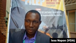 Guezouma Sanogo, président de l'Association des Journalistes du Burkina (VOA/ Issa Napon)