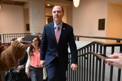 FILE - U.S. House Intelligence Committee Chairman Adam Schiff, D-Calif., leaves a hearing stemming from the impeachment inquiry into President Trump, on Capitol Hill in Washington, Oct. 29, 2019.