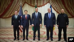 ԱՄՆ-ի ու Ուկրաինայի պատվիրակությունների համատեղ լուսանկար Սաուդյան Արաբիայից