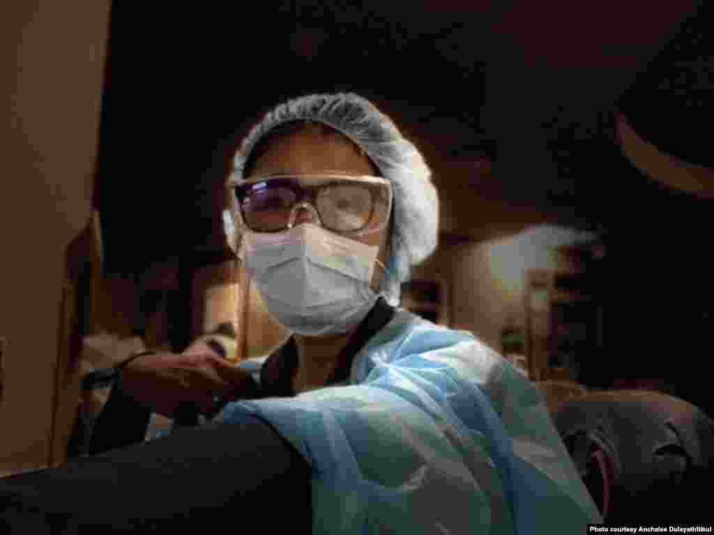 Anchalee Dulayathitikul, 55, relocated to the US in 2014. She's a nurse working at the University of Maryland Upper Chesapeake Medical Center in Bel Air, Maryland. (Photo courtesy Anchalee Dulayathitikul)