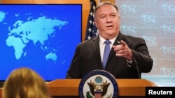 El secretario de Estado, Mike Pompeo, anunció las sanciones contra 17 violadores de los derechos humanos de varios países.