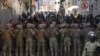 La policía militar bloqueaba la entrada a la Plaza Murillo en La Paz, Bolivia, el miércoles 26 de junio de 2024, mientras el presidente Luis Arce decía que el país enfrentaba un intento de golpe.