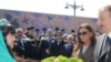 Azerbaijani President Ilham Aliyev and his wife Mehriban Aliyeva attend Norouz festivities in Baku, March 20, 2012.