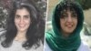 از راست: نرگس محمدی و لُجین الهذلول