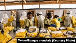 L'épidémie, qui frappe actuellement la RDC et qui dure depuis août 2018, est la plus grave de l'histoire de la maladie depuis celle ayant touché l'Afrique de l'Ouest entre fin 2013 et 2016.(Photo-Twitter/Banque mondiale)