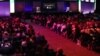 A presentation at the main stage of the Grace Hopper Celebration in Orlando, Florida, Oct. 5, 2017