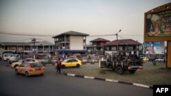 FILE - Soldiers of the 21st Motorized Infantry Brigade patrol in the streets of Buea, South-West Region of Cameroon on April 26, 2018.