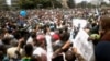 Ethiopians participating in anti-government demonstration in capital city Addis Ababa, June 2, 2013. (Marthe van der Wolfe/VOA)