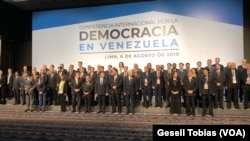 A invitación del Grupo de Lima, 59 países se reúnen en la Conferencia Internacional por la Democracia en Venezuela, en busca de una salida a la crisis en el país caribeño.
