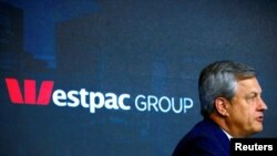  Australia's Westpac Banking Corp's Chief Executive Officer (CEO) Brian Hartzer speaks during a media conference in Sydney, Australia, November 6, 2017.