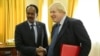Somalia's President Mohamed Abdullahi Mohamed and UK Foreign Secretary Boris Johnson. Courtesy: Somali Government.
