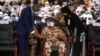 Le g&#233;n&#233;ral Mahamat Idriss Deby aux fun&#233;railles d&#39;&#201;tat du d&#233;funt pr&#233;sident tchadien Idriss Deby Itno, &#224; N&#39;Djamena, le 23 avril 2021.