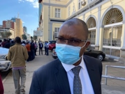 Lawyer Thembinkosi Magwaliba, seen here in Harare, May 15, 2021, represented Zimbabwe Chief Justice Luke Malaba and the Judicial Service Commission during the proceedings. (Columbus Mavhunga/VOA)