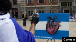 Nicaragüenses en Europa se preparan para rechazar elecciones. Foto tomada del Instagram @SOSNICNL