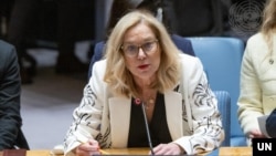 Sigrid Kaag, BMTning Yaqin Sharqda tinchlikka erishish bo'yicha maxsus koordinatori, BMT, Nyu-York, AQSh, 25-fevral, 2025 