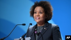Michaëlle Jean, secrétaire générale de l’Organisation Internationale de la Francophonie au Musée du Quai Branly, à Paris, le 6 décembre 2016.