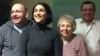 Former Iranian prisoner Jason Rezaian, left, is shown with his family shortly after his release. From second left, his wife, Yeganeh Salehi, his mother, Mary Rezaian, and his brother Ali Rezaian.