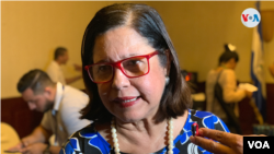 La política Violeta Granera, de la Coalición Nacional, está en paradero desconocido desde el pasado viernes, según fuentes de la oposición. [Foto de archivo de Houston Castillo, VOA]