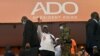 Alassane Ouattara lors de son dernier meeting de campagne à Abidjan le 29 octobre 2020.