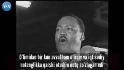 Amerika tenglik kuychisi Martin Lyuter Kingni xotirlamoqda