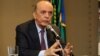 El ministro de Relaciones Exteriores de Brasil, José Serra, habló durante una conferencia de prensa en Montevideo, Uruguay, el martes, 5 de julio de 2016.
