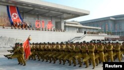 지난달 27일 북한 평양에서 한국전 정전 61주년 기념 열병식이 열렸다. (자료사진)
