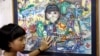 Vietnamese Schoolgirl Creates Art from the Chaos of the Coronavirus