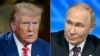 Президент США Дональд Трамп и президент России Владимир Путин (Photo by Elijah Nouvelage and Alexander NEMENOV / AFP)