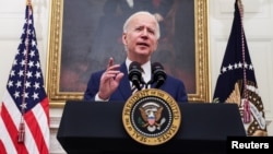 အမေရိကန်သမ္မတ Joe Biden. (ဇန်နဝါရီ ၂၂၊ ၂၀၂၁)