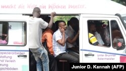 Une camionnette "Esprit de mort", Kinshasa, le 1er juillet 2013