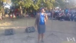 UNkosazana Anele Mnyandu oncintisa kukhetho lwabameli ephalamende eMzingwane umanyano wePeople's Rainbow Coalition eBezha ngeSonto.