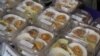 Syrian sweets are displayed at a Syrian Sweets Exchange event at a local bookstore in Phoenix, Arizona.