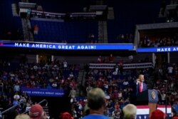 Una vista del primer mitin de campaña del presidente Donald Trump con miras a las elecciones de 2020. Tulsa, Oklahoma, 20 de junio de 2020.