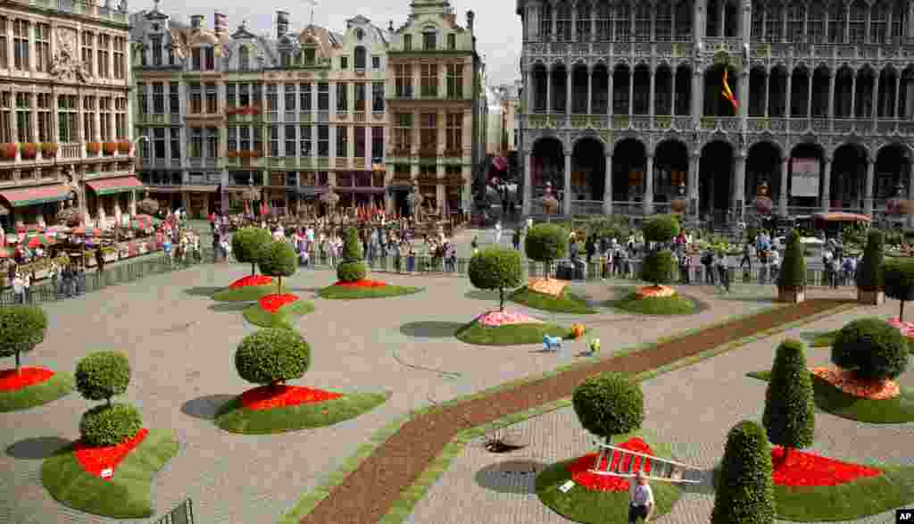 Bryusselda floristlar festivali.