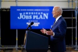 President Joe Biden speaks about infrastructure spending at Carpenters Pittsburgh Training Center, March 31, 2021, in Pittsburgh.